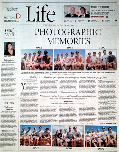 five year photo on the cover of the santa barbara news press